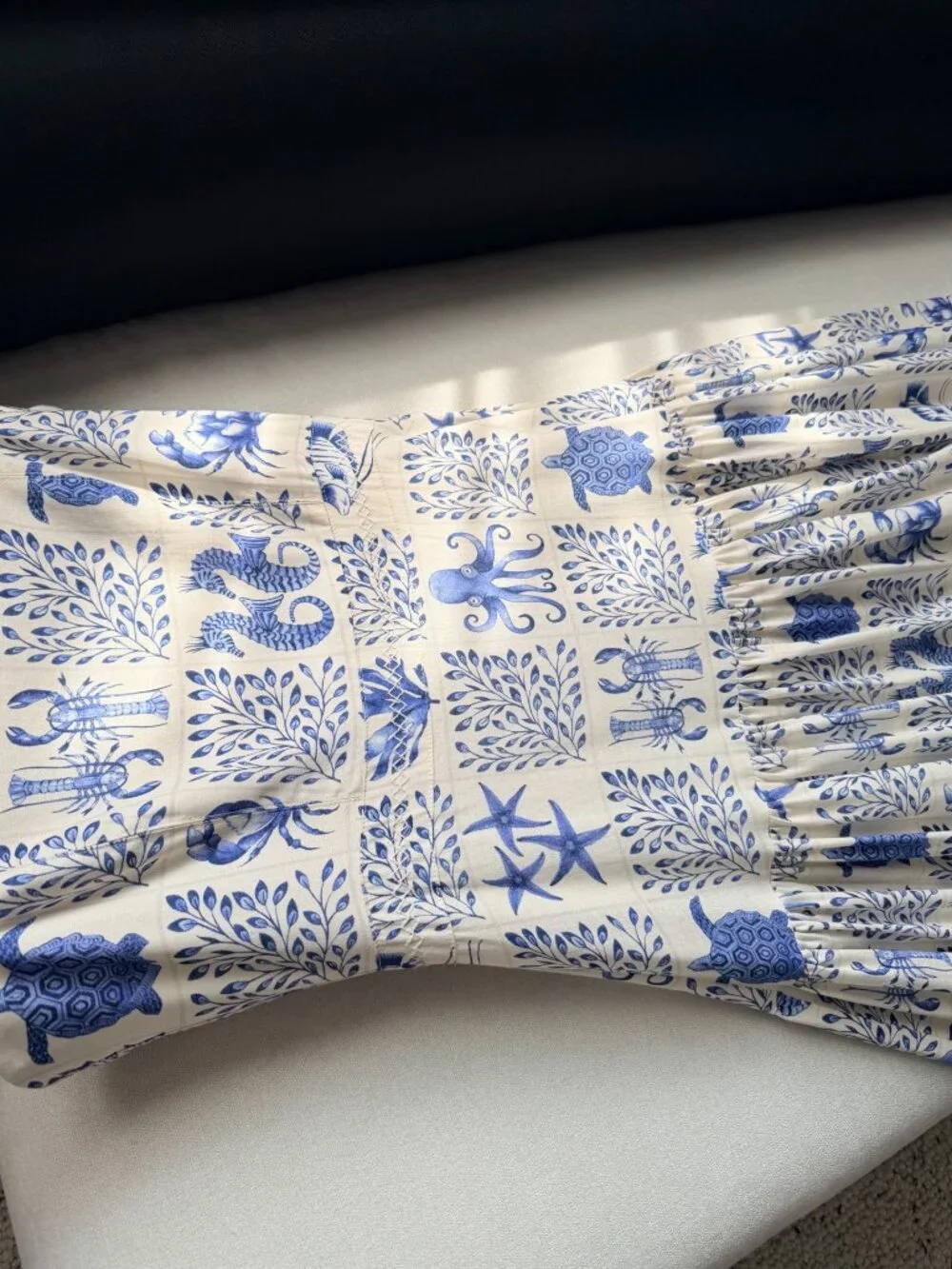 Agua by Agua Bendita Blue Marine Life Print Spaghetti Strap Maxi Dress - Picture 5 of 10